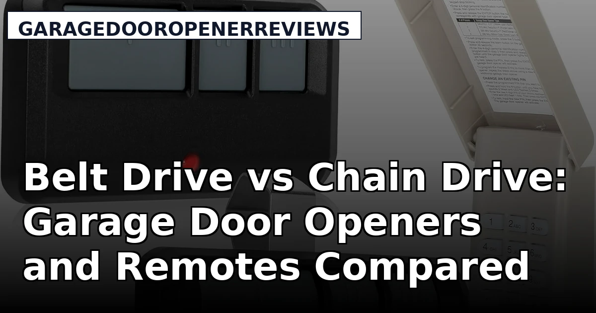 Belt Drive vs Chain Drive: Garage Door Openers and Remotes Compared