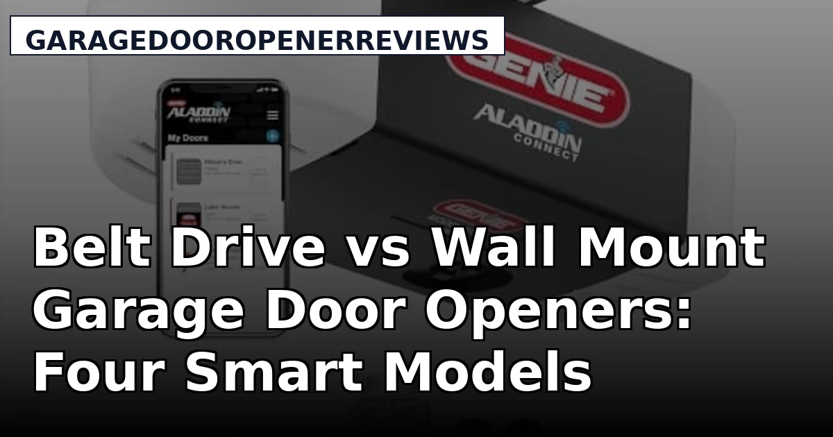 Belt Drive vs Wall Mount Garage Door Openers: Four Smart Models Compared