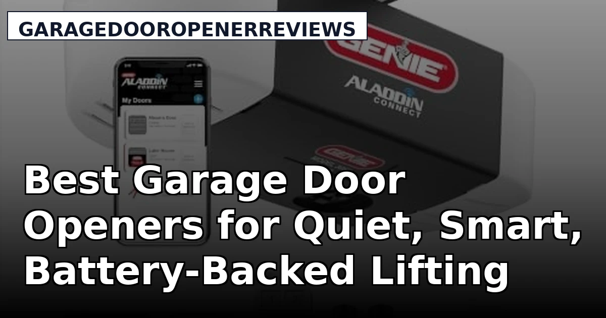 Best Garage Door Openers for Quiet, Smart, Battery-Backed Lifting