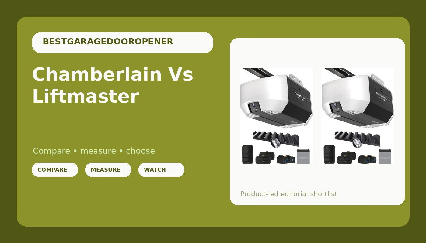 Chamberlain Vs Liftmaster - GarageDoorOpenerReviews review with measurements and honest opinion