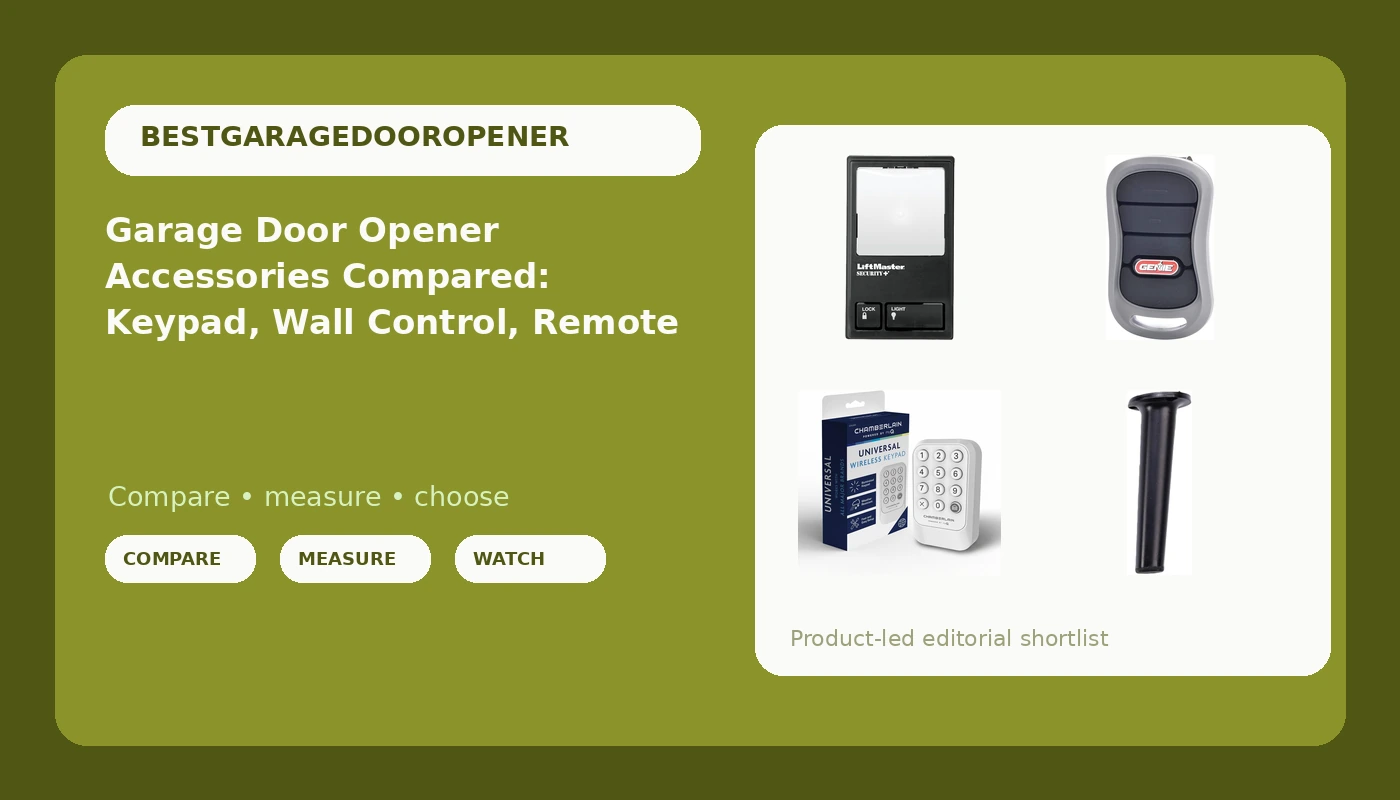 Garage Door Opener Accessories Compared: Keypad, Wall Control, Remote