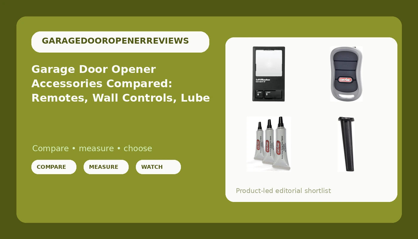 Garage Door Opener Accessories Compared: Remotes, Wall Controls, Lube