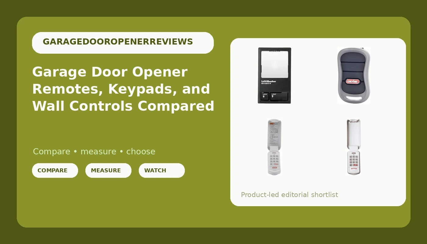 Garage Door Opener Remotes, Keypads, and Wall Controls Compared