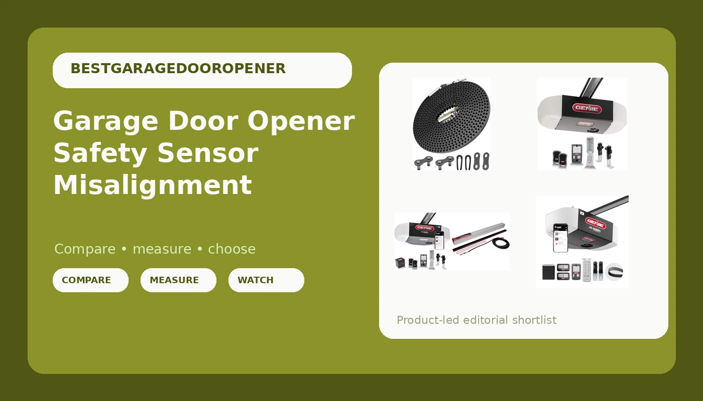 Garage Door Opener Safety Sensor Misalignment - GarageDoorOpenerReviews review with measurements and honest opinion