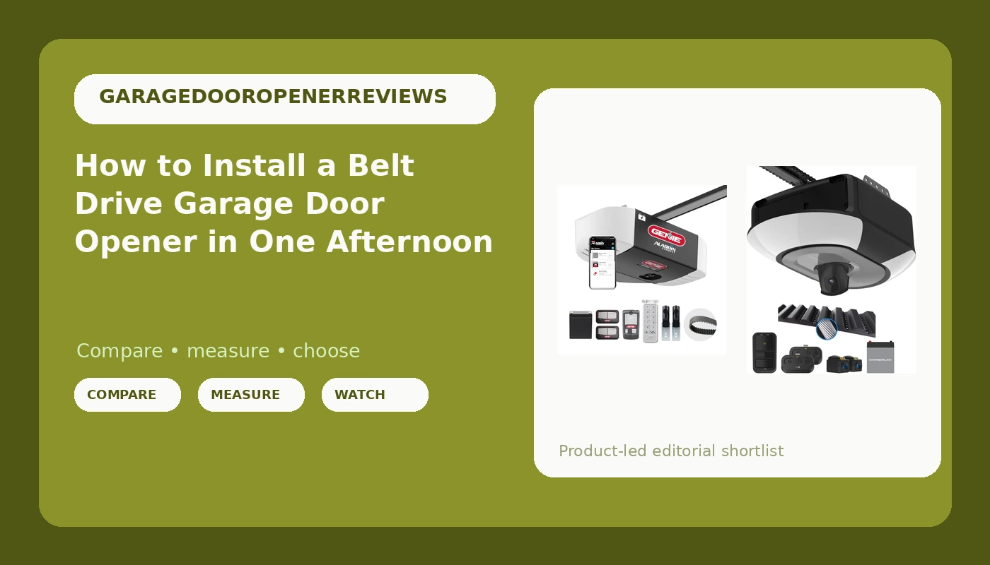 How to Install a Belt Drive Garage Door Opener in One Afternoon