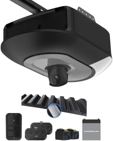 Chamberlain B6753T Smart Garage Door Opener, Video Streaming & Advanced Corner LED Lighting-myQ Smartphone Controlled-Ultra Quiet, Strong Belt Drive & MAX Lifting Power