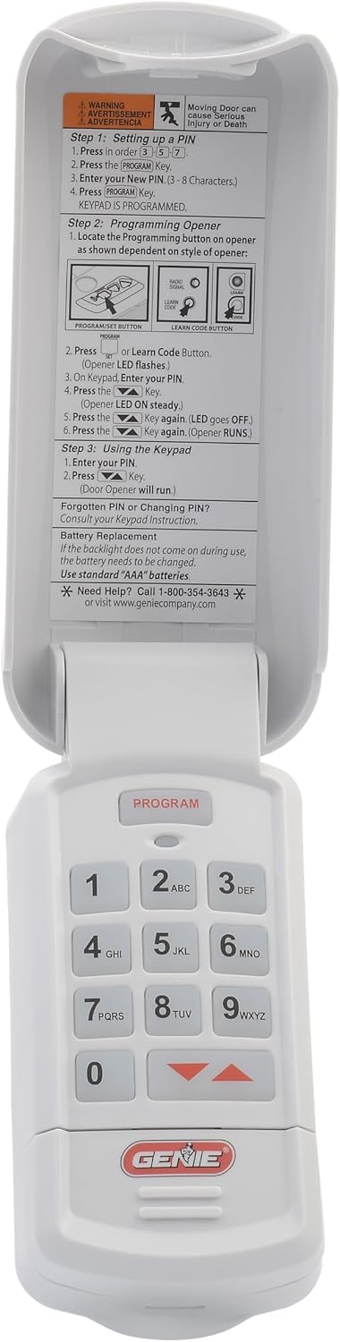 myQ Smart Garage Door Video Keypad with Wide-Angle Camera,Customizable PIN Codes,and Smartphone Control–Take Charge of Your Garage Access Works with Chamberlain, LiftMaster and Craftsman openers,White