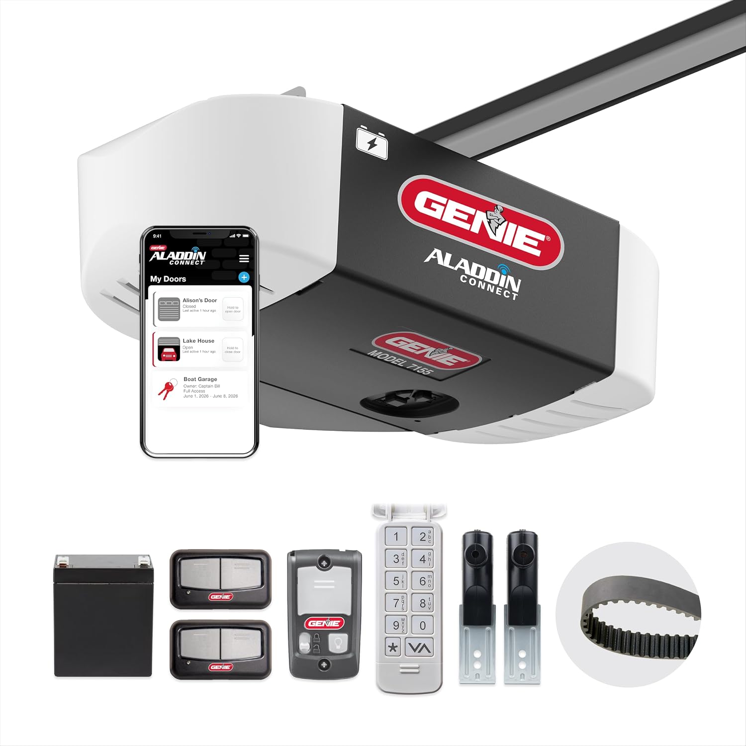 Chamberlain wall mount myQ garage door opener with battery backup