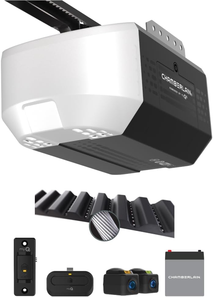 Chamberlain Belt Drive myQ Garage Door Opener, 1/2 HP w/Battery Backup